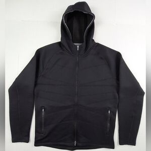 Peter Millar Orion Performance Quilted Hoodie Jacket Mens Medium Black MF24EK352